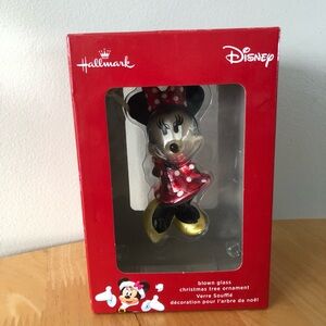 Hallmark Disney Minnie Mouse Blown Glass ornament (2016)